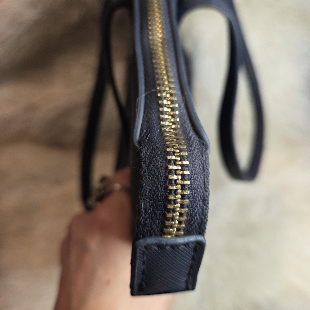 Kate Spade Navy Glitter Leather Large Tote Bag - Picture 10 of 16